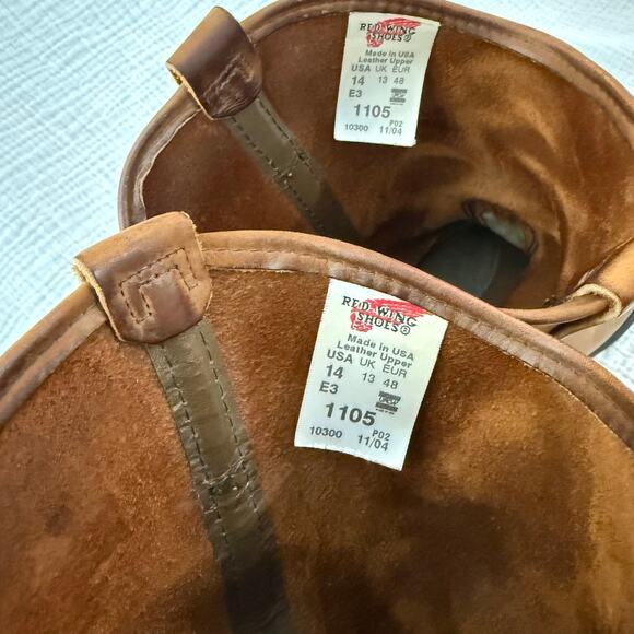 Red Wing Boots Size 14 Leather Pull On Pecos Super Sole Slip On - Picture 11 of 11